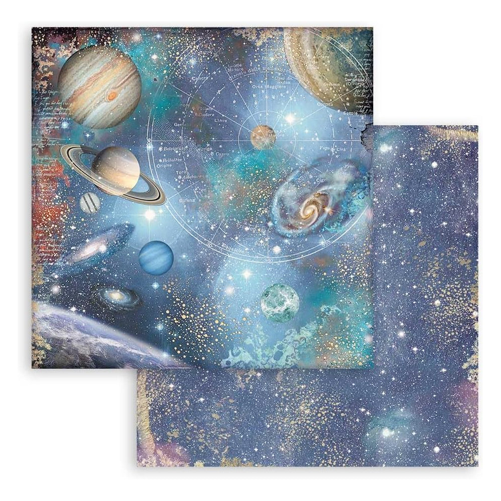 Stamperia Double-Sided Scrapbooking Paper Set - Cosmos Infinity, Backgrounds Selection, 10 units