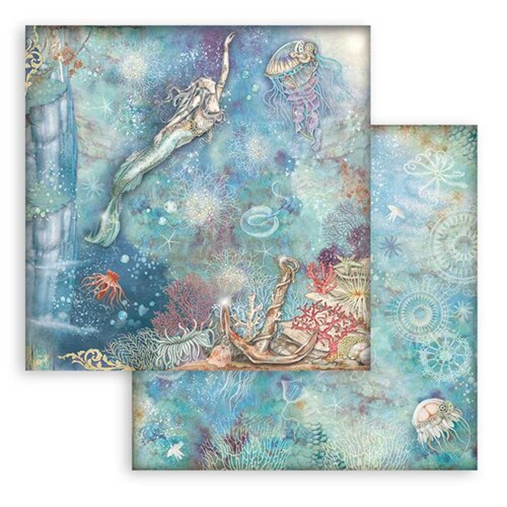 Stamperia Double-Sided Scrapbooking Paper Set - Songs Of The Sea, 10 units