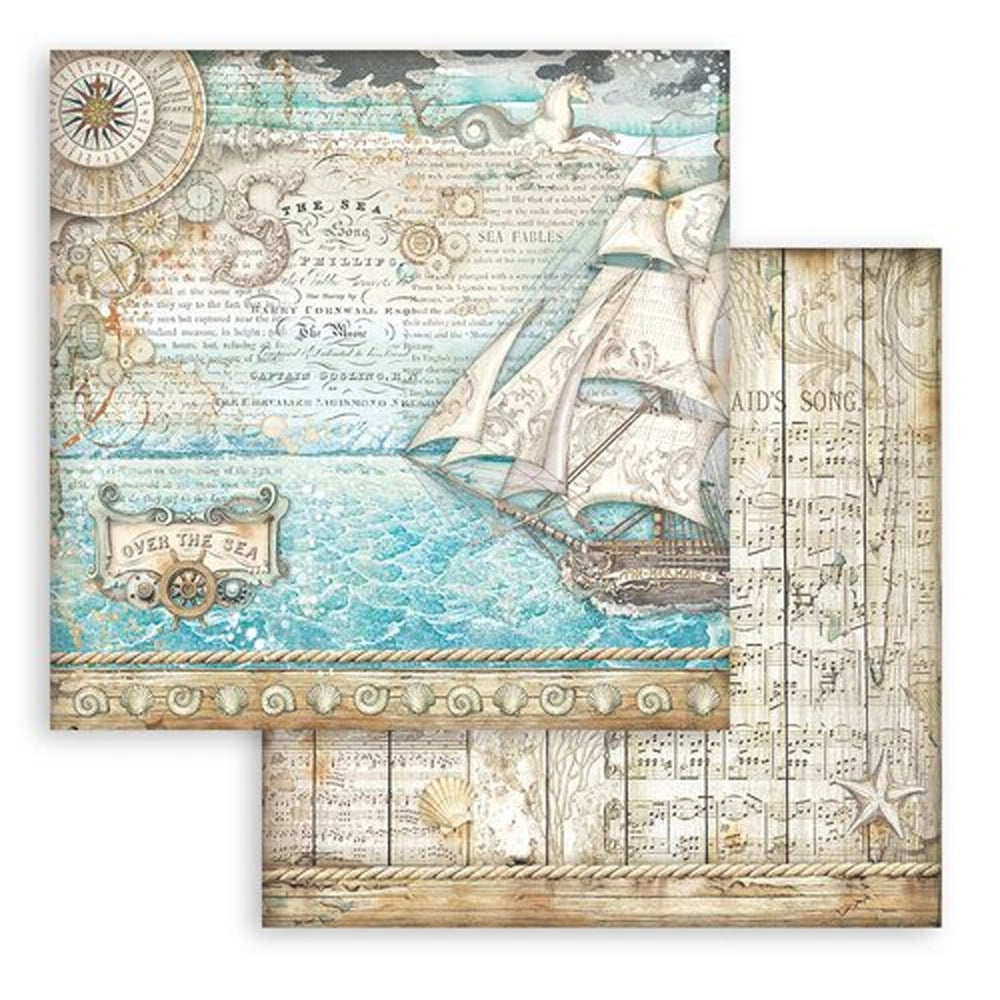 Stamperia Double-Sided Scrapbooking Paper Set - Songs Of The Sea, 10 units