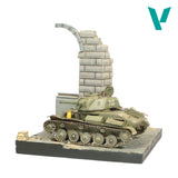 Vallejo vokiečių sugriauto pastato pamatai, 15.5×15.5 cm