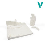 Vallejo vokiečių sugriauto pastato pamatai, 15.5×15.5 cm