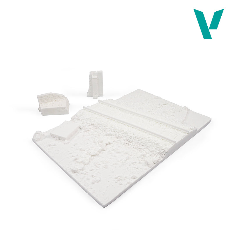 Vallejo kaimo kelio su geležinkeliu pagrindas, 31×21 cm