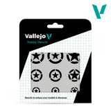 Vallejo Hobby Stencils - JAV oro pajėgų ženklų trafaretai