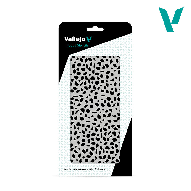 Vallejo Hobby Stencils - Luftwaffe WWII kamufliažo dėmių trafaretai
