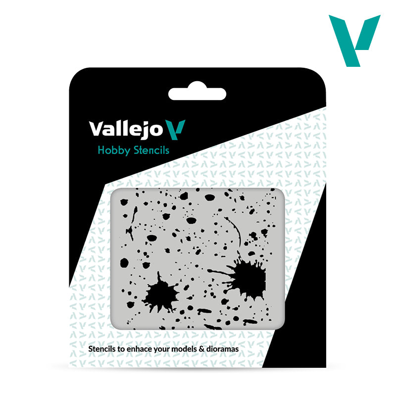 Vallejo Hobby Stencils - purslų ir dėmių trafaretai
