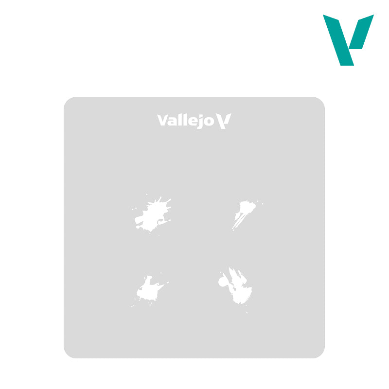 Vallejo Hobby Stencils - benzino išsiliejimo dėmių trafaretai