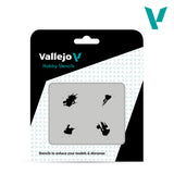 Vallejo Hobby Stencils - benzino išsiliejimo dėmių trafaretai