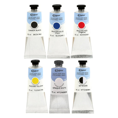 Cranfield Caligo Safe Wash ofortinės spaudos rašalo rinkinys, 6x75 ml