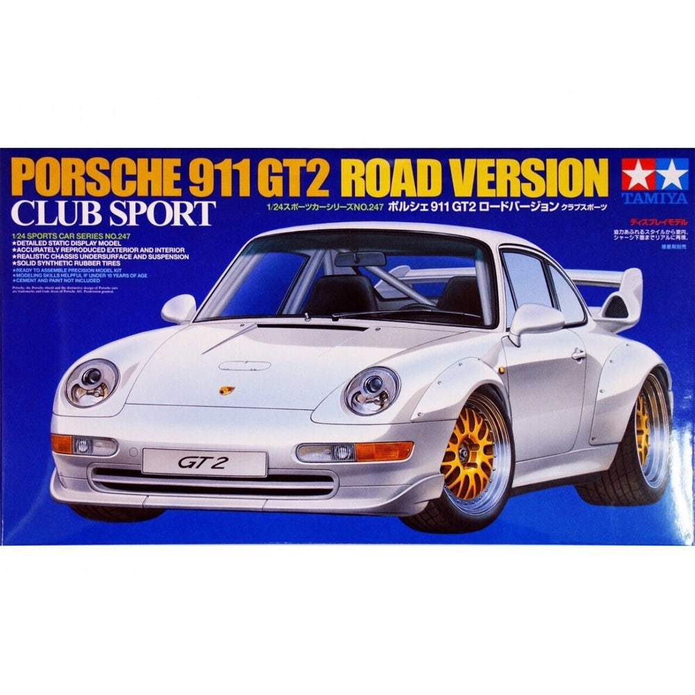 Tamiya Porsche 911 GT2 Road Version Club Sport surenkamas modelis, 1:24