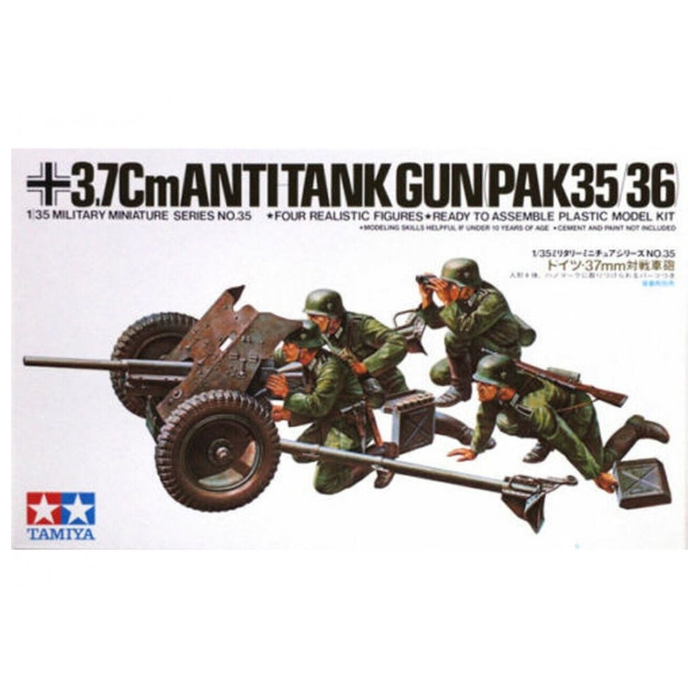 Tamiya 3.7 cm Anti-Tank Gun (PaK 35/36) surenkamas modelis, 1:35