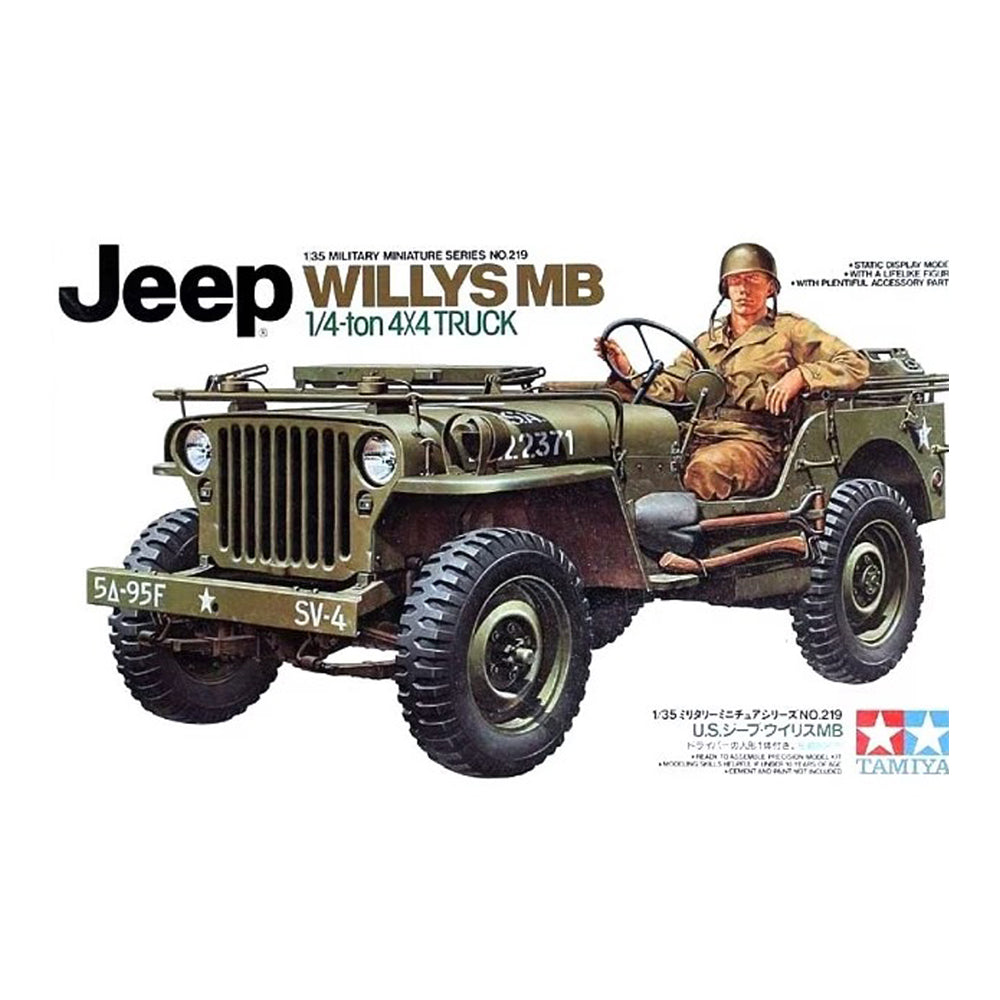 Tamiya Jeep Willys MB 1/4 Ton Truck Model Kit, 1:35