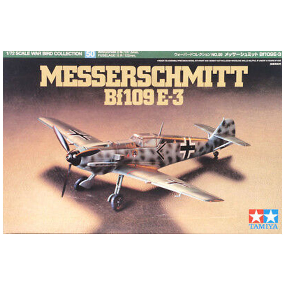 Tamiya Messerschmitt Bf109E-3 naikintuvo surenkamas modelis, 1:72