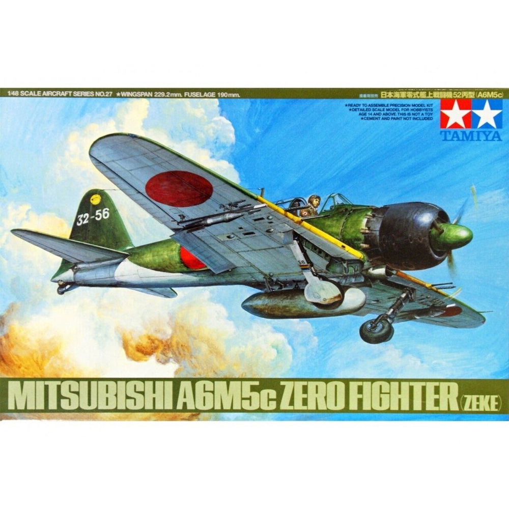 Tamiya Mitsubishi A6M2 Zero Fighter Scale Model, 1:48