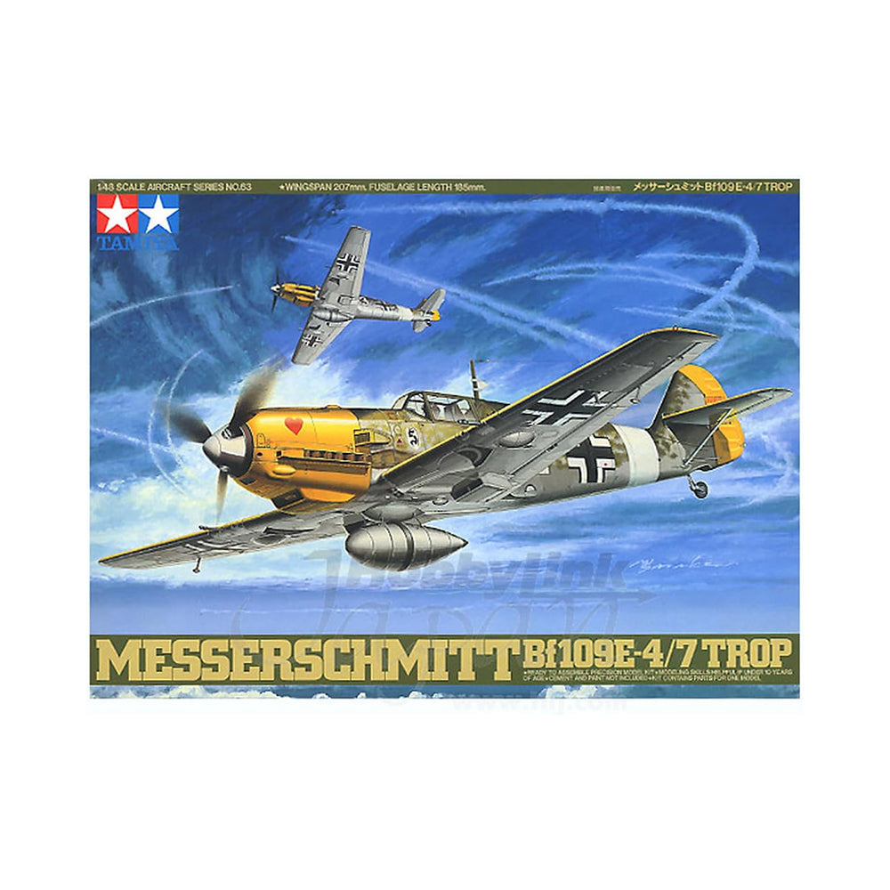 Tamiya Ger. Messerschmitt BF109E-4/7 Trop Model Kit, 1:48