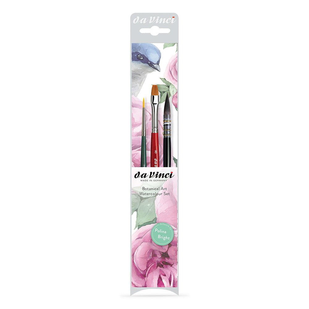 Da Vinci Botanical Art Watercolor Brushes Set, 3 pcs.