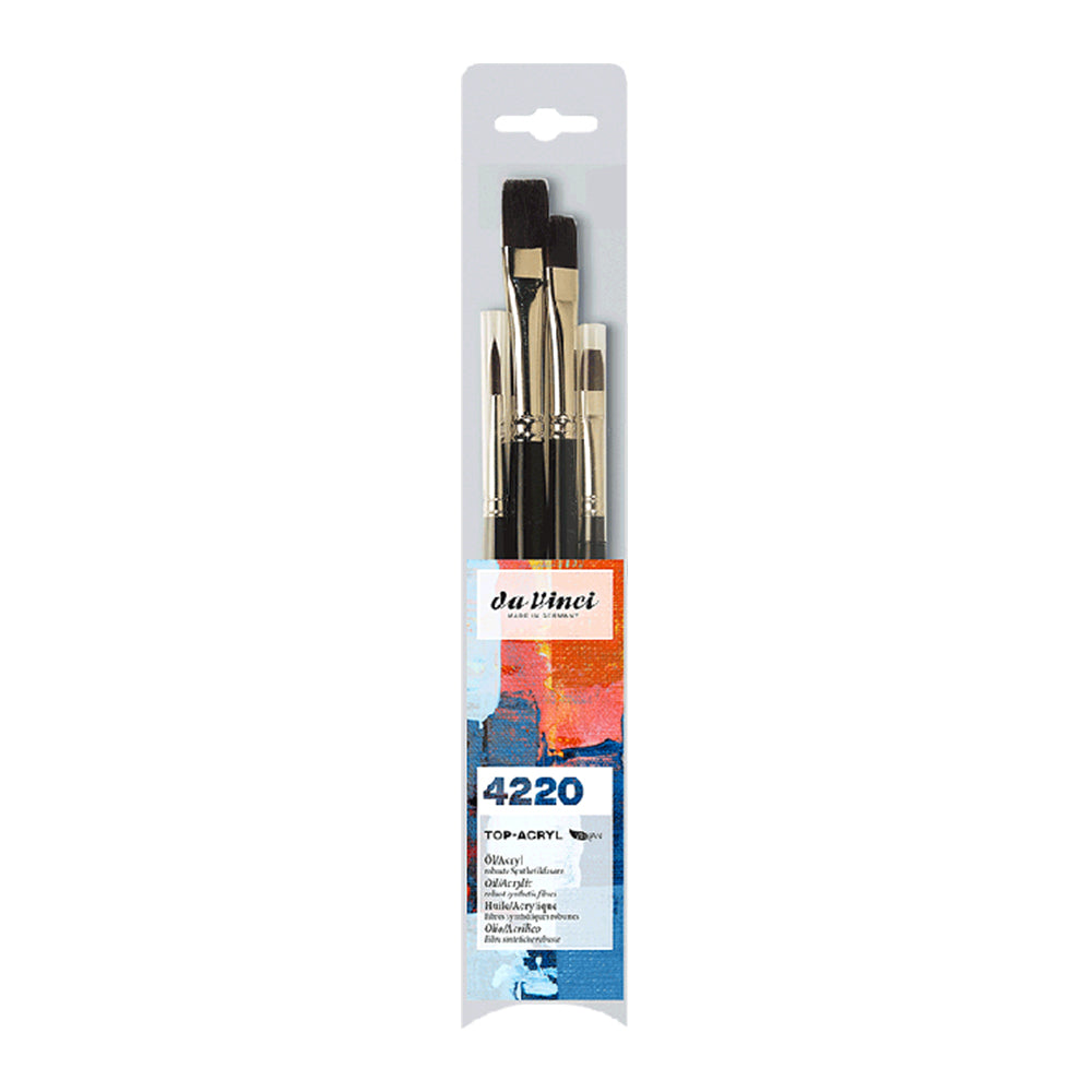 Da Vinci Top-Acryl Brush Set for painting, 4 pcs.