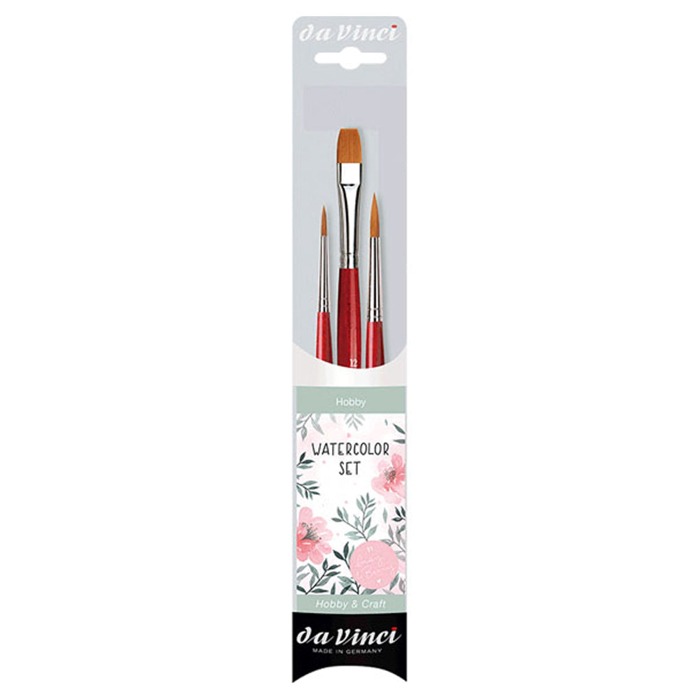 Da Vinci Watercolor Brushes Set, 3 pcs.