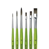 Da Vinci Fit Synthetic Brushes Set in a Metal Box, 6 pcs.