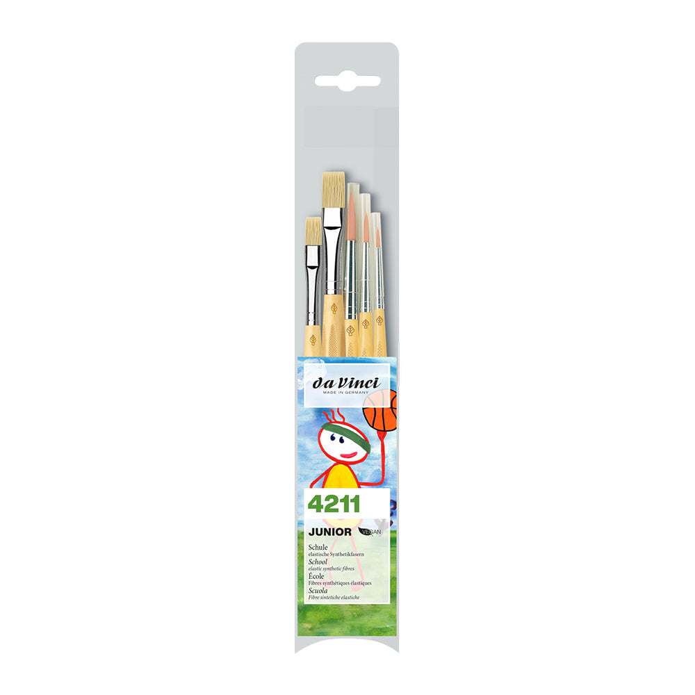 Da Vinci Junior School Brushes Set, 5 pcs.