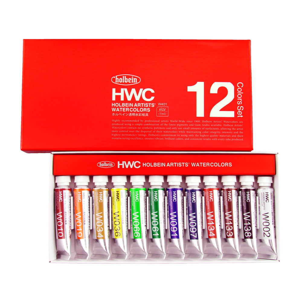 Holbein Artists’ akvarelės tūbelėse rinkinys, 12x5 ml
