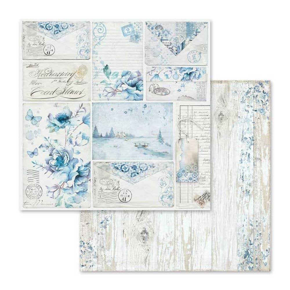 Stamperia Double-Sided Scrapbooking Paper Set - Blue Land, 10 units