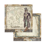 Stamperia Double-Sided Scrapbooking Paper Set - Sir Vagabond, 10 units