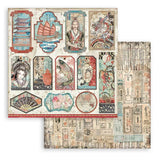 Stamperia Double-Sided Scrapbooking Paper Set - Sir Vagabond in Japan, 10 units