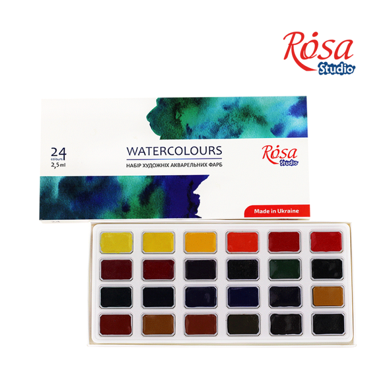 ROSA Studio Watercolour Set, 24 colours