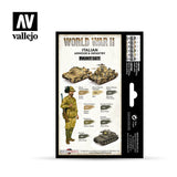 Vallejo WWII Italian Armour & Infantry akrilinių dažų rinkinys, 6x17 ml