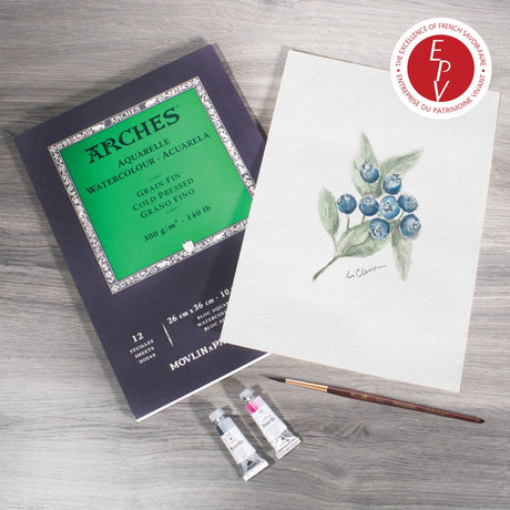 Arches Watercolor Paper Pad, Cold Pressed, 100% Cotton, 12 Sheets