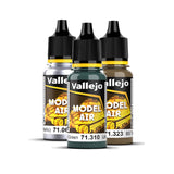 Vallejo Model Air dažai, spalvos 1-100 (1/3 dalis)