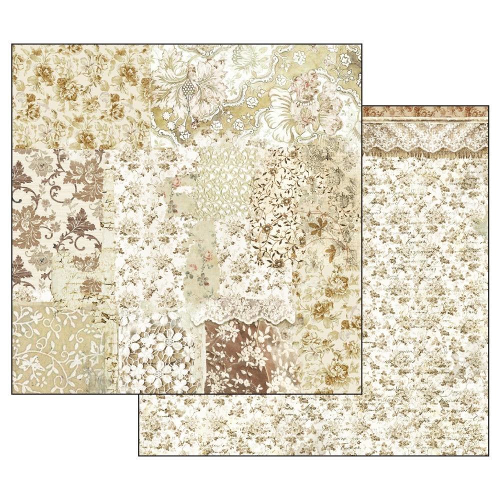 Stamperia Double-Sided Scrapbooking Paper Set - Old Lace, 10 units