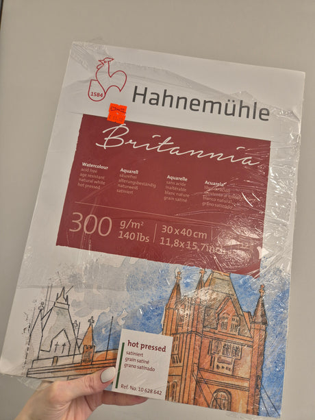 Hahnemühle Britannia akvarelinis popierius A3, karšto spaudimo, 12 lapų, 300 gsm