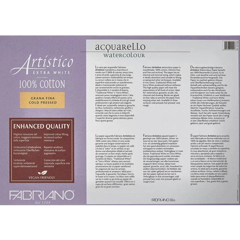 Fabriano Artistico akvarelinio popieriaus blokas, 300 gsm