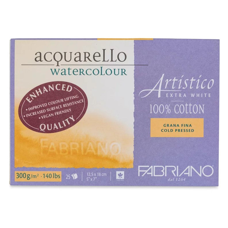 Fabriano Artistico Watercolour Paper Block, 300 gsm