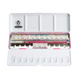 Schmincke Horadam Pretty Pink akvarelės rinkinys metalinėje dėžutėje, 15 spalvų, Half-Pan + teptukas