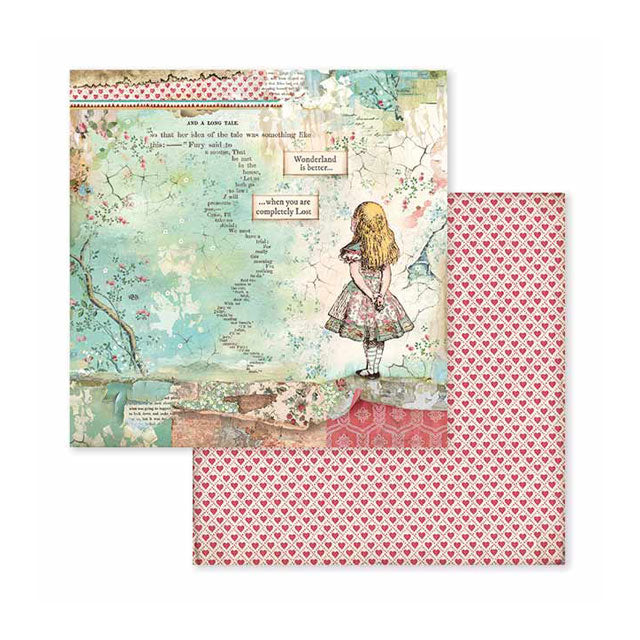 Stamperia Double-Sided Scrapbooking Paper Set - Alice in Wonderland, 10 units