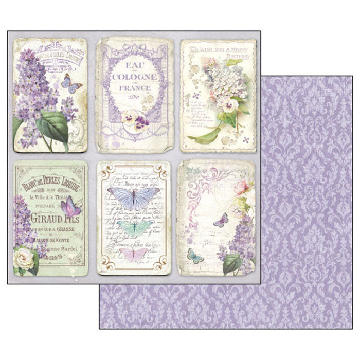 Stamperia Double-Sided Scrapbooking Paper Set - Lilac Flowers, 10 units