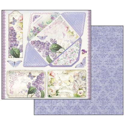 Stamperia Double-Sided Scrapbooking Paper Set - Lilac Flowers, 10 units