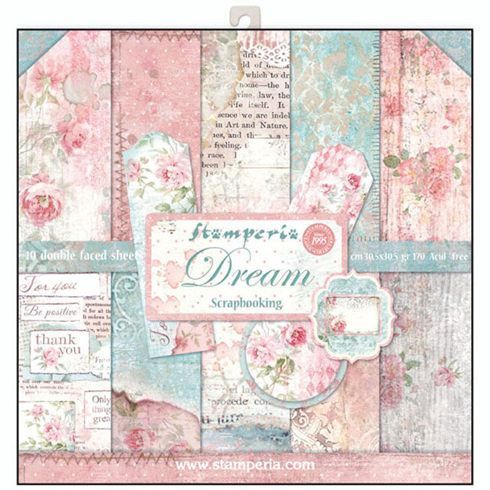 Stamperia Double-Sided Scrapbooking Paper Set - Dream, 10 units