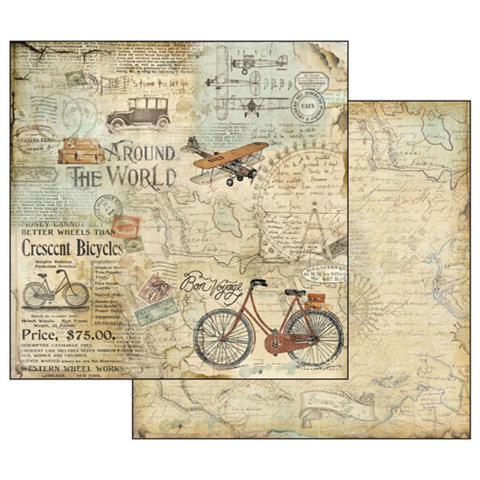 Stamperia Double-Sided Scrapbooking Paper Set - Around the World, 10 units