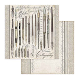 Stamperia Double-Sided Scrapbooking Paper Set - Calligraphy, 10 units