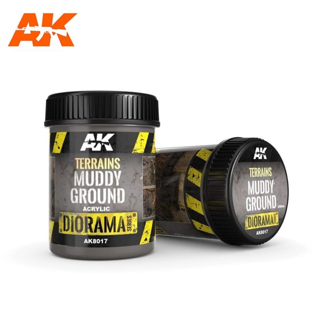 AK Interactive Diorama - Terrains Muddy Ground tekstūra, 250 ml