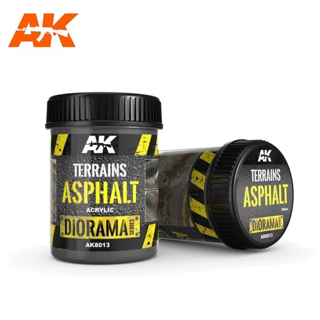 AK Interactive Diorama - Terrains Asphalt tekstūra, 250 ml