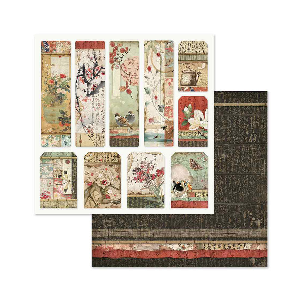 Stamperia Double-Sided Scrapbooking Paper Set - Oriental Garden, 10 units