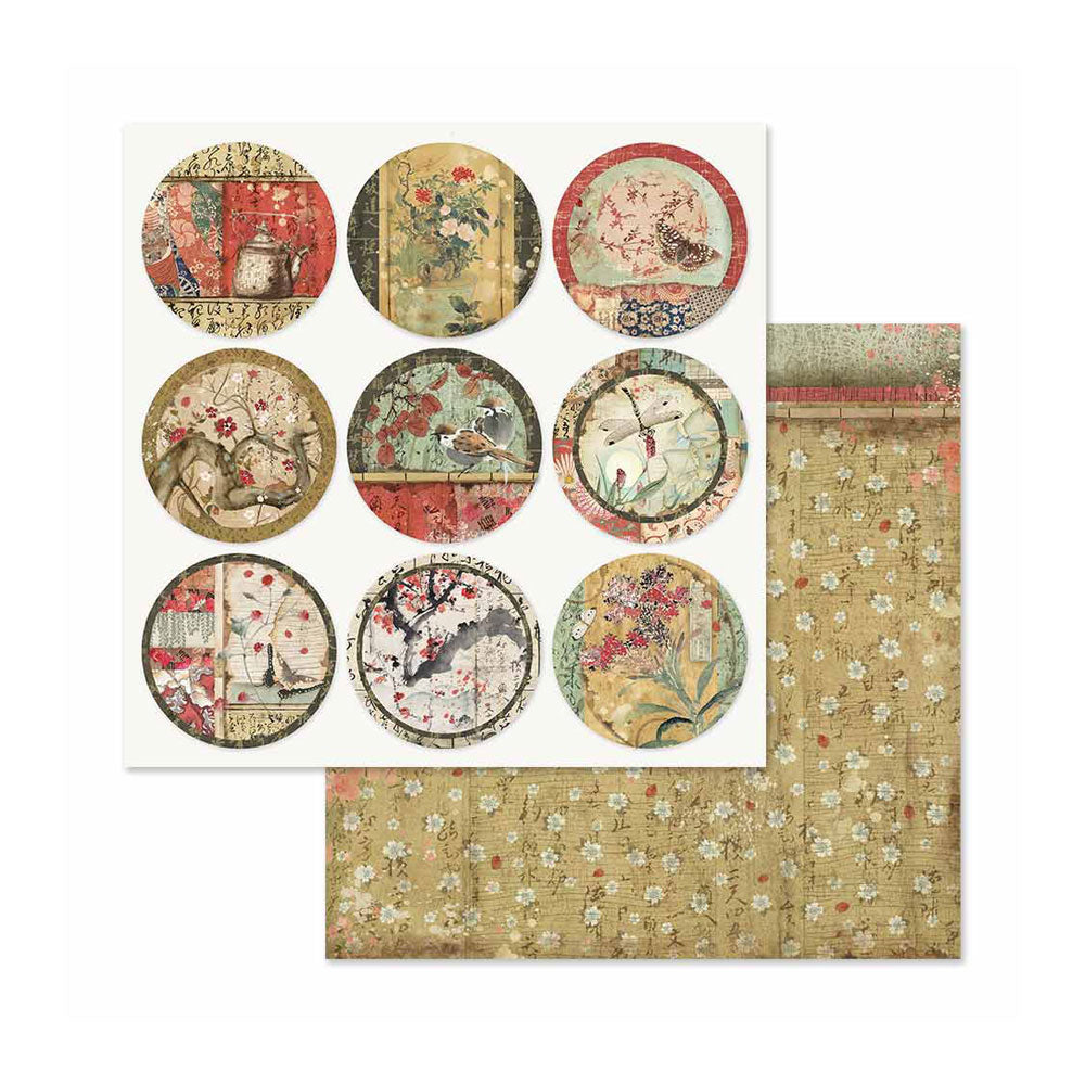 Stamperia Double-Sided Scrapbooking Paper Set - Oriental Garden, 10 units