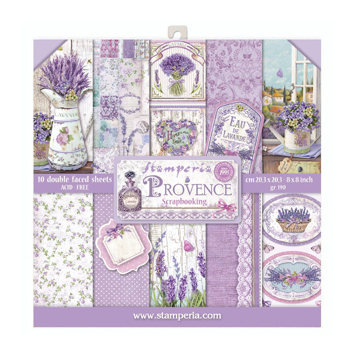 Stamperia Double-Sided Scrapbooking Paper Set - Provence, 10 units