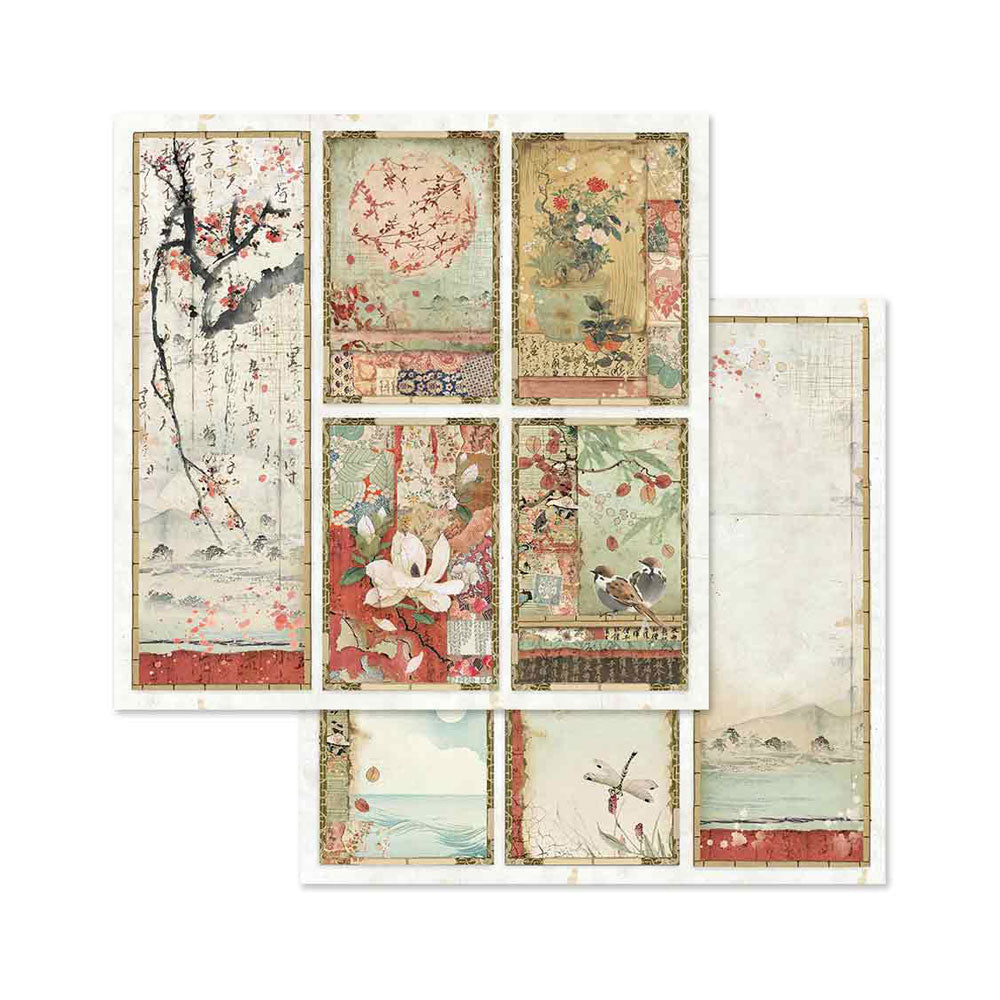 Stamperia Double-Sided Scrapbooking Paper Set - Oriental Garden, 10 units