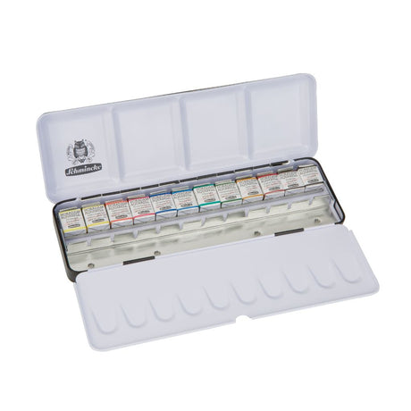 Schmincke Horadam Aquarell Set in a Metal Box, 12 colours, Half-Pan