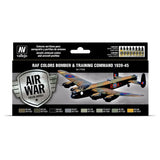 Vallejo RAF Colors Bomber & Training Air Command 1939-1945 Acrylic Paint Set, 8x17 ml